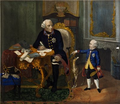 Frederick the Great and His Grandnephew by German School